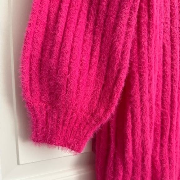 Anthropologie Flat White Turtleneck Sweater Mini Dress - Size XL - Pink Rose NWT - Picture 7 of 8